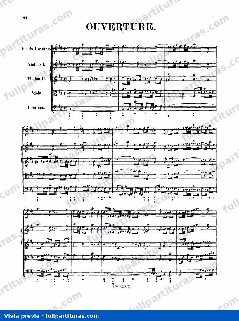 Suite para Flauta y Orquesta BWV 1067 — preview