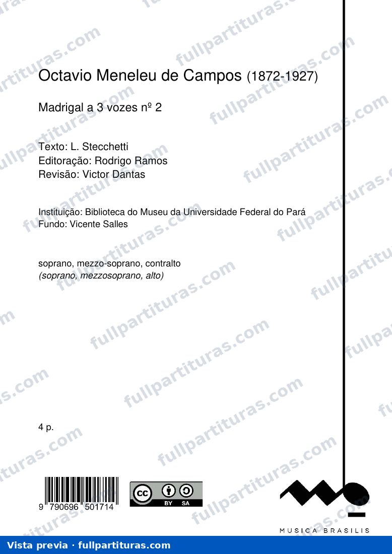Madrigal a 3 vozes nº 2 — preview
