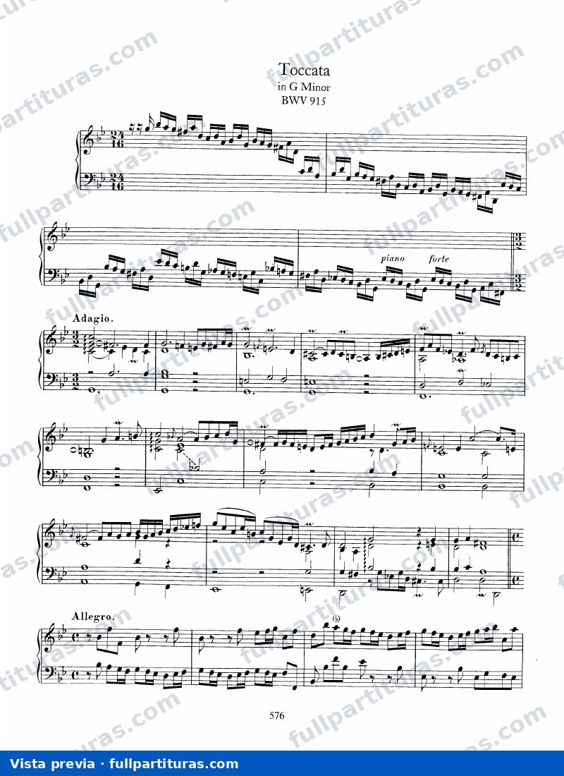 Toccata BWV 915 en Sol menor — preview