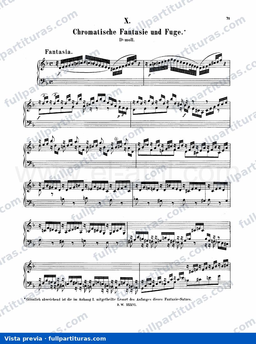 Fantasía cromática BWV903 — preview