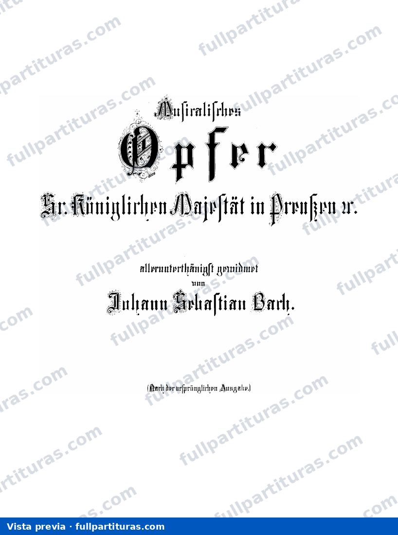 Ofrenda Musical BWV 1079 — vista previa