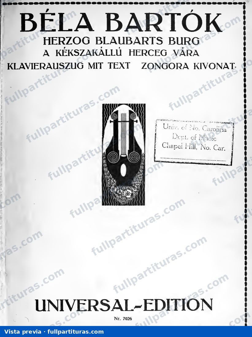 Bluebeard's Castle, Sz.48 — preview