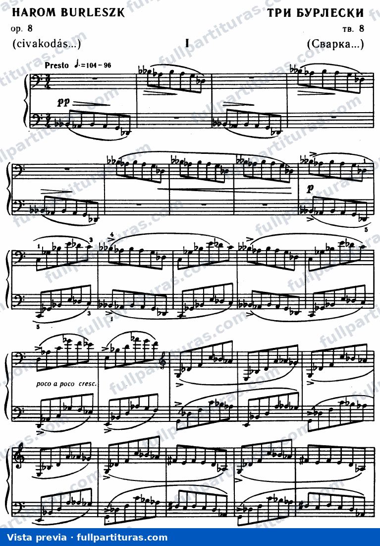 3 Burlesques, Sz.47 (Op.8) — preview