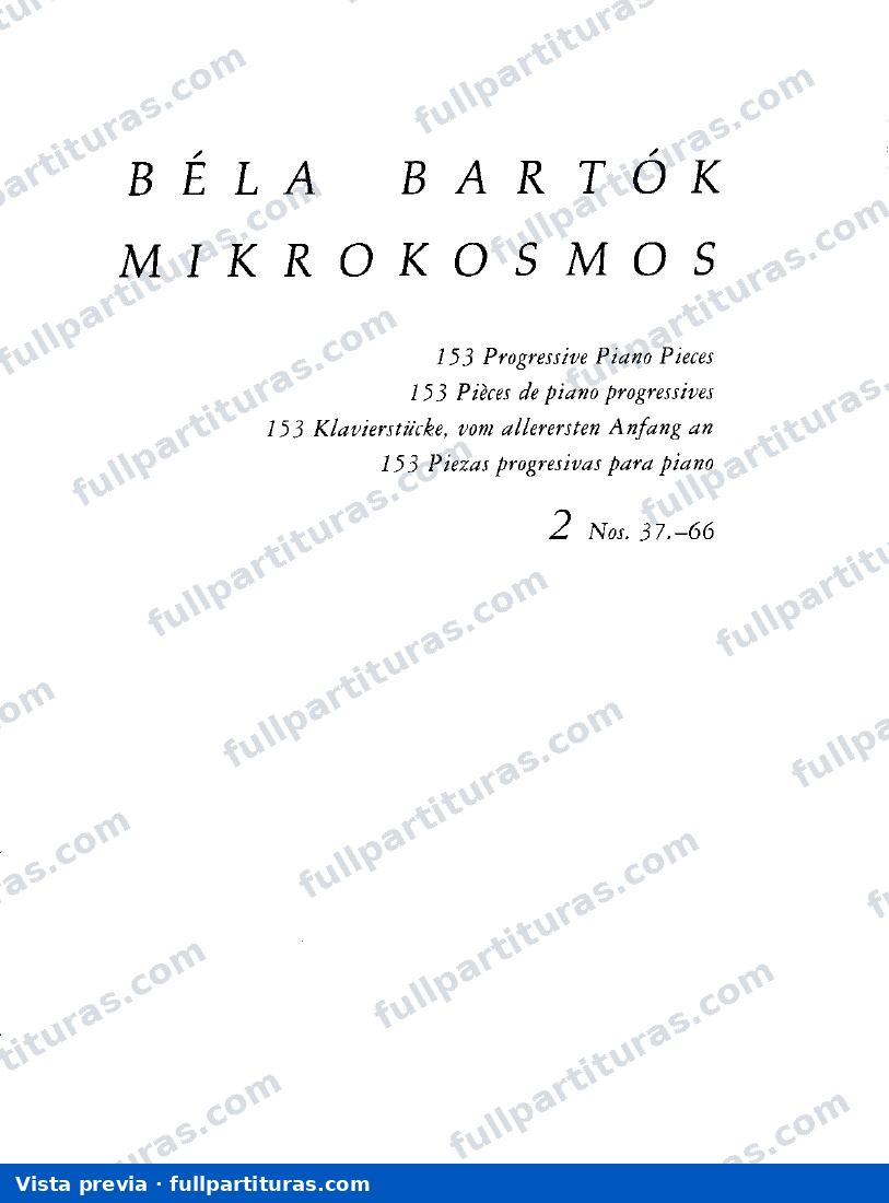 Mikrokosmos, Sz.107: Volumen 2 — preview
