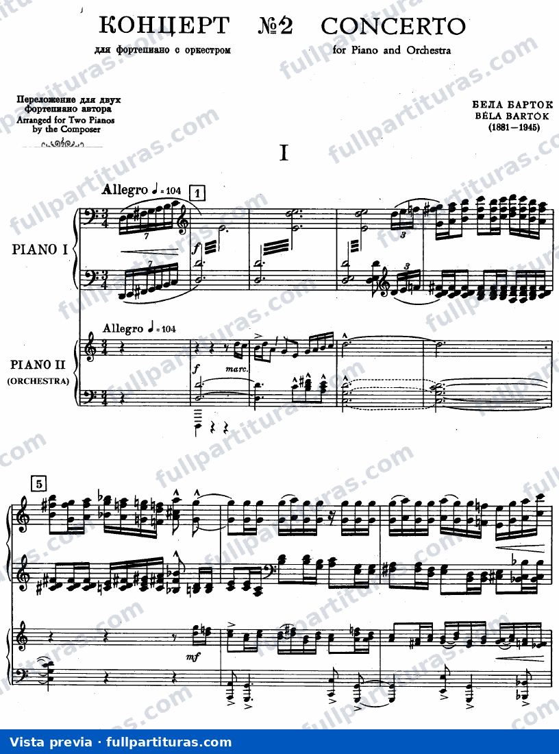 Piano Concerto No.2, Sz.95 — preview