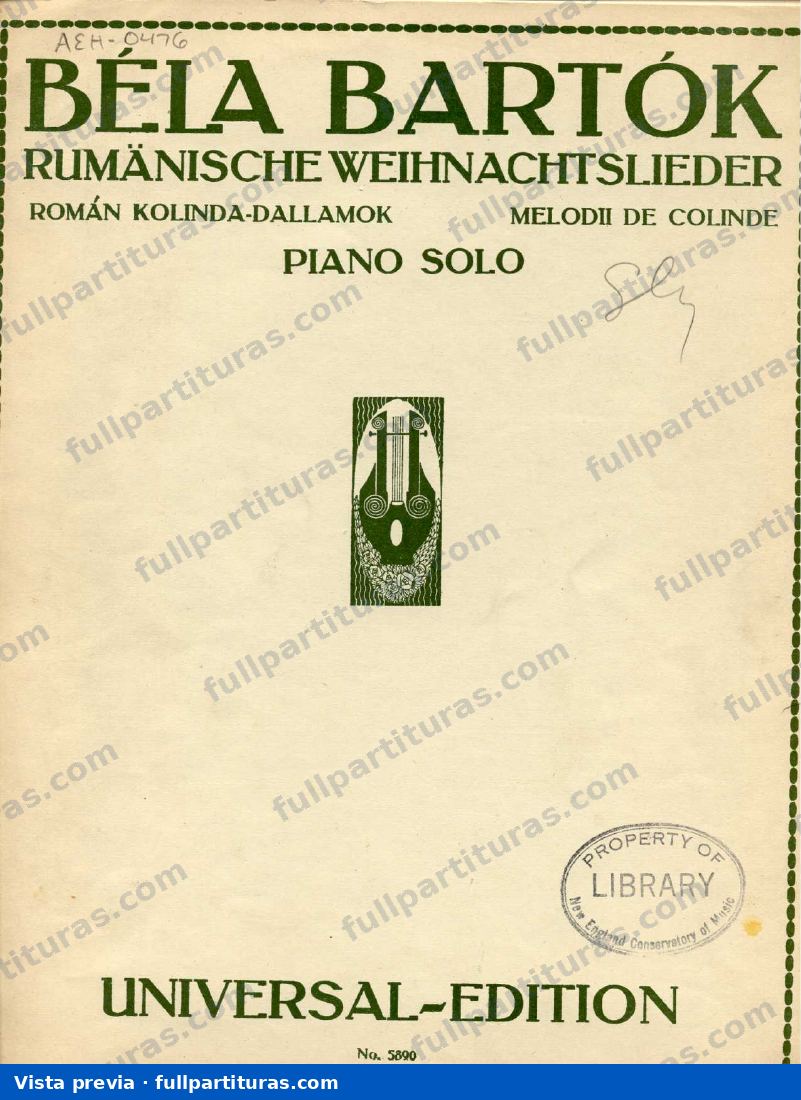 Romanian Christmas Carols, Sz.57 — preview