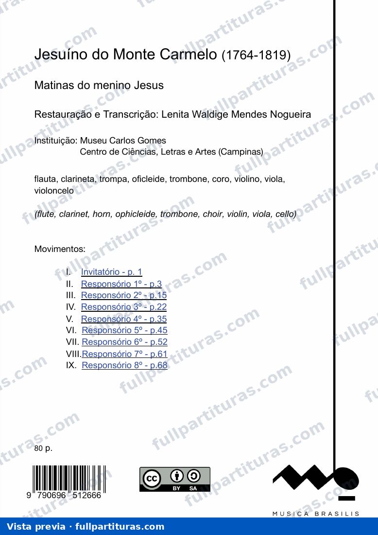 Matinas do menino Jesus — preview