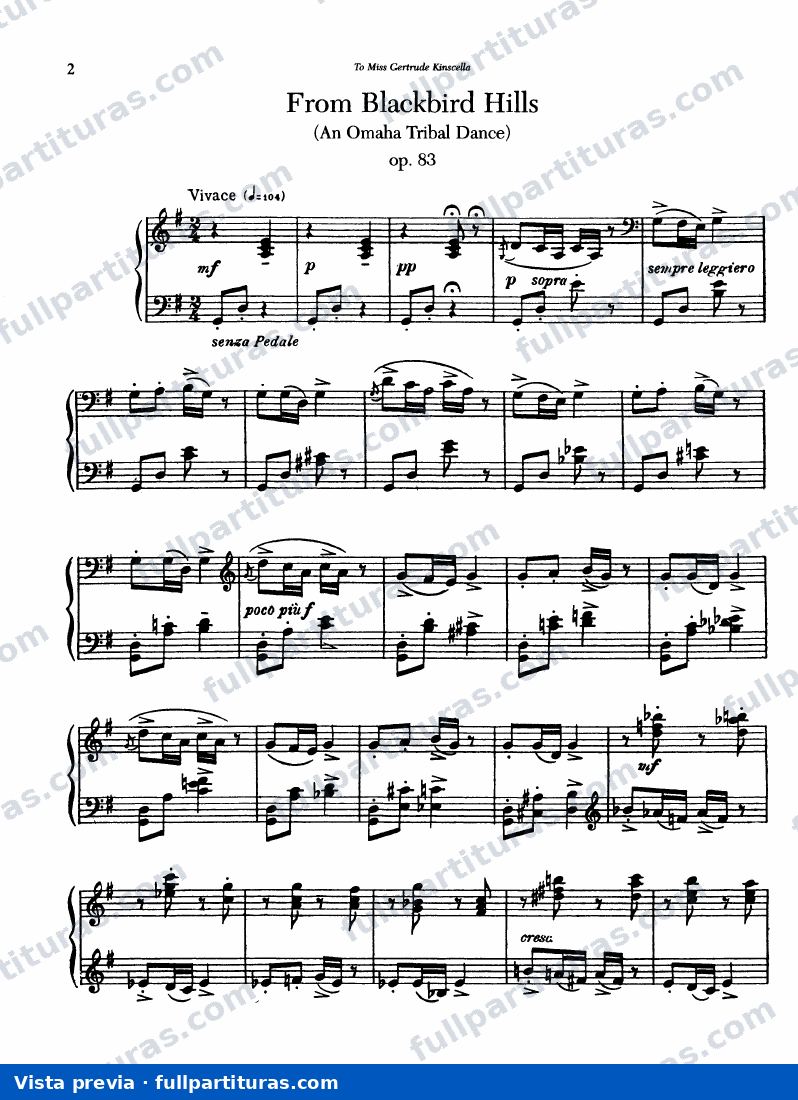 From Blackbird Hills, Op.83 — preview