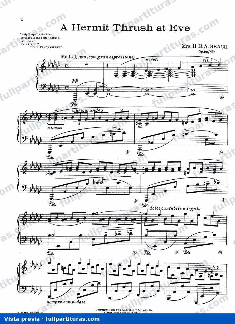 Hermit Thrush, Op.92 — preview