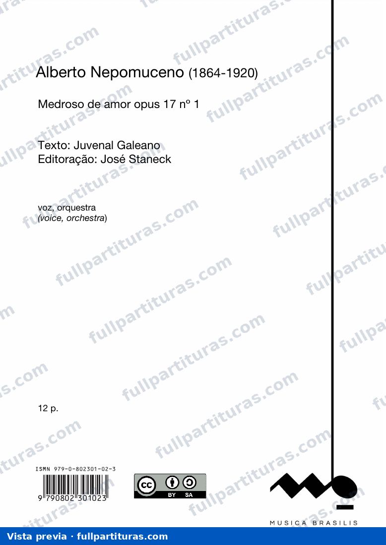 Medroso de amor opus 17 nº 1 — preview