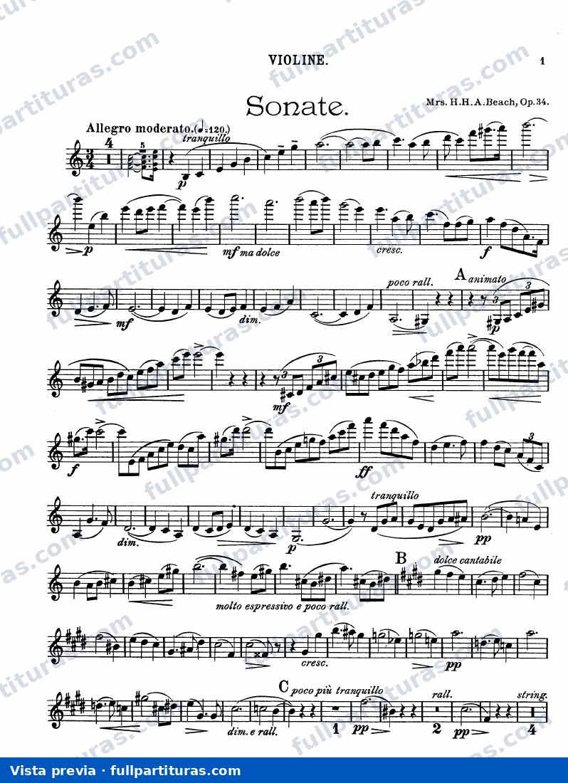 Violin Sonata, Op.34 — preview