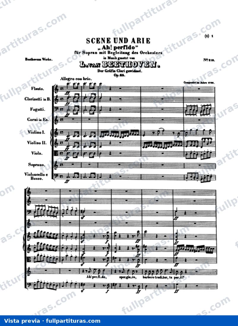 Cinco Arias con Orquesta: Escena y Arie "Ah! perfido" — preview