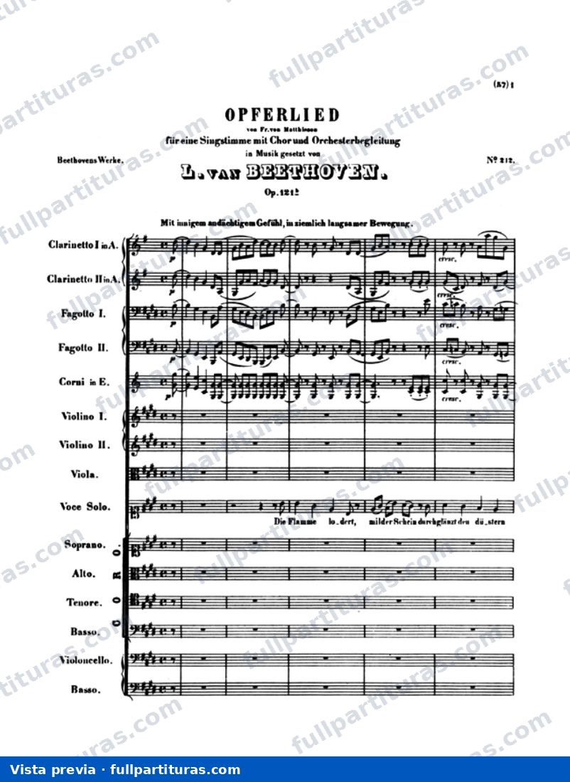 Cinco Arias con Orquesta: Opferlied für eine Signstimme mit Chor — preview