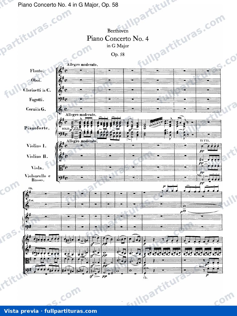 Concierto para Piano y Orquesta Nº 4 en G Mayor, Op 58 — preview