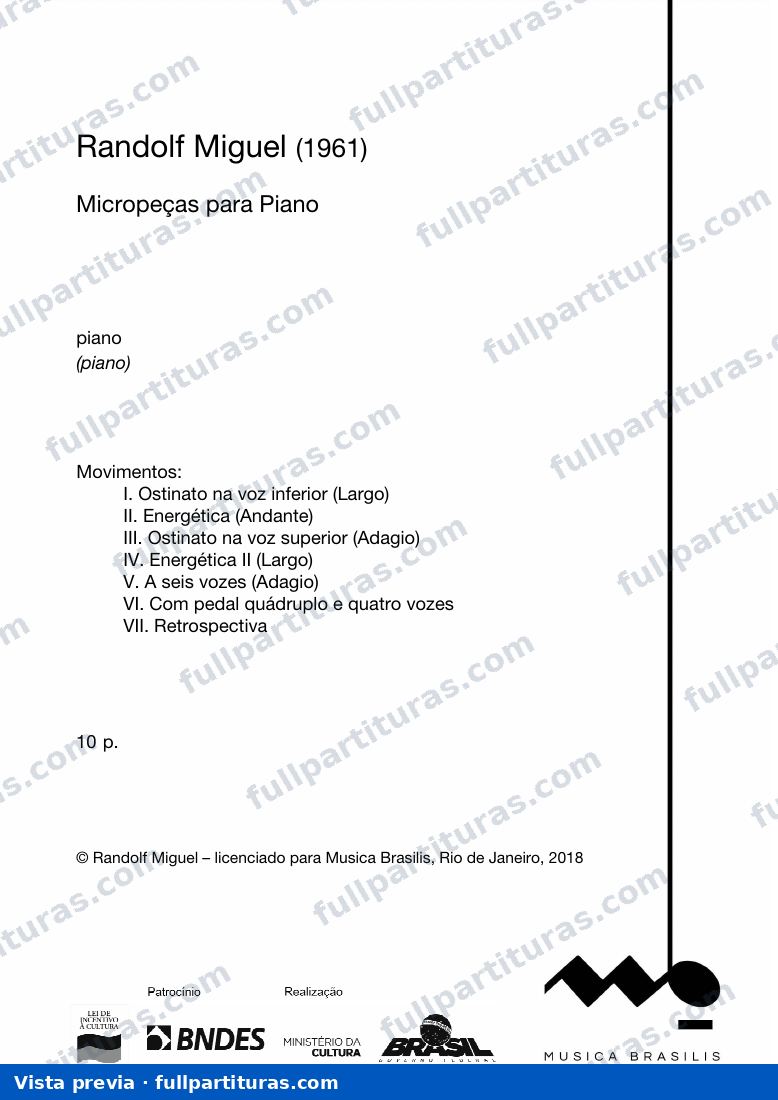 Micropeças para piano — preview