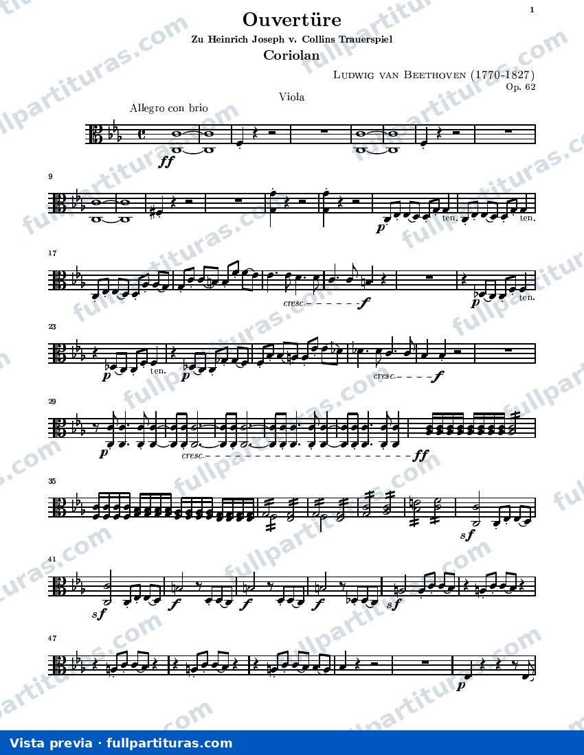 Coriolano: Violas — preview