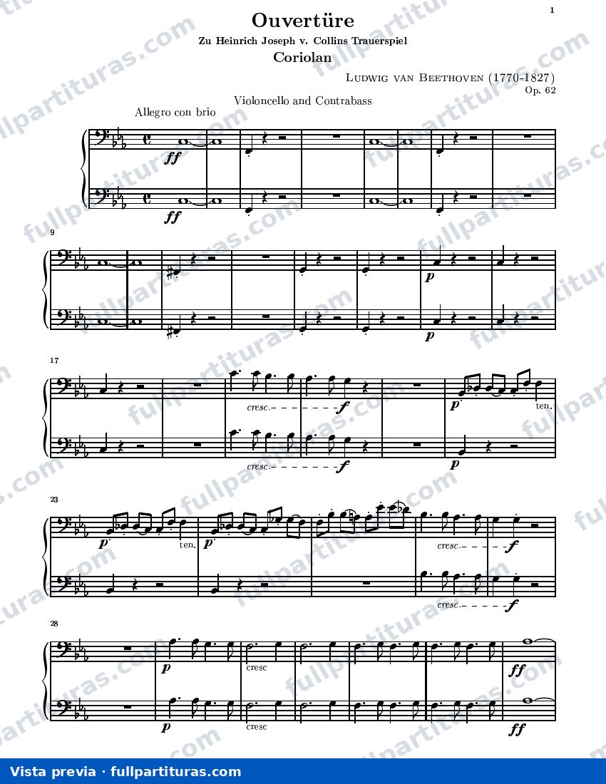 Coriolano: Contrabajos — preview