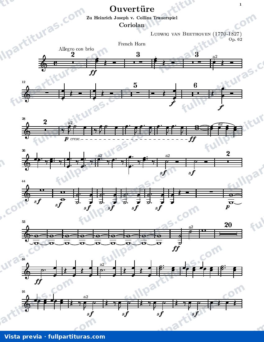 Coriolano: Trompas — preview