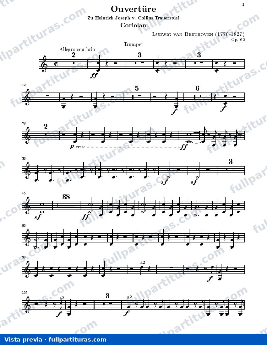 Coriolano: Trompetas — preview