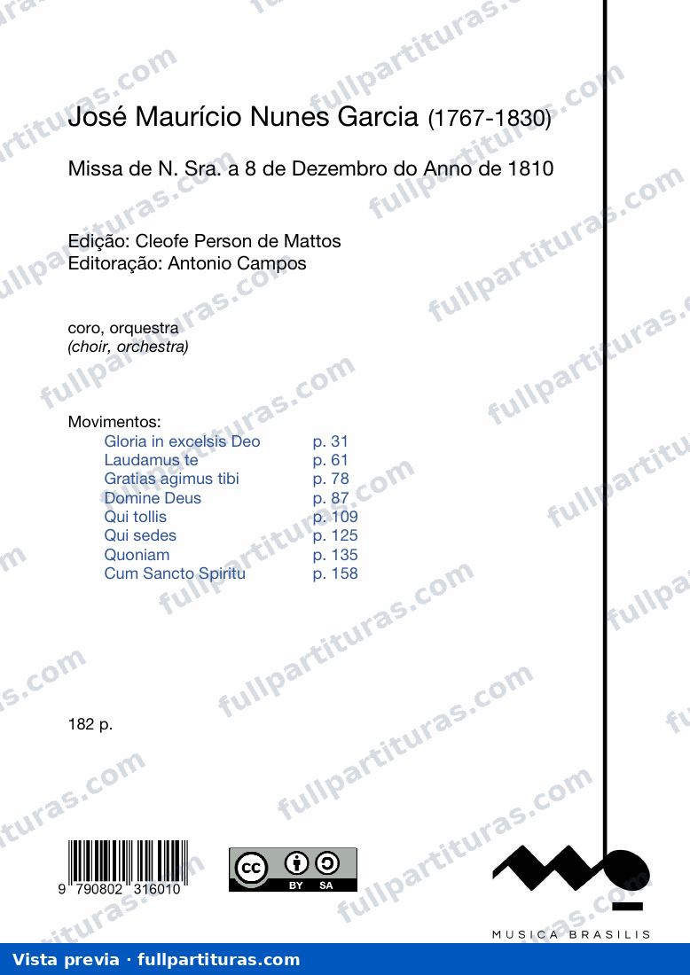 Missa de Nossa Senhora para 8 de dezembro — preview