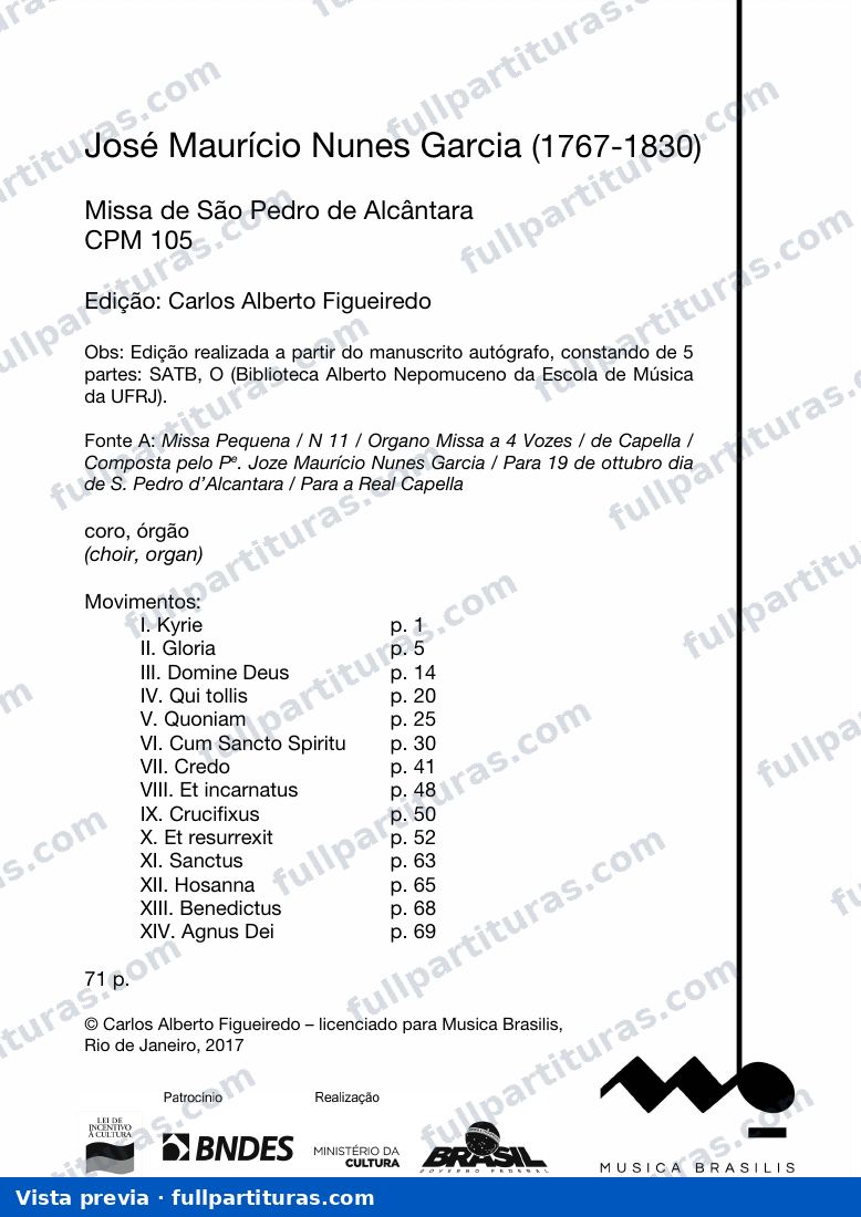 Missa de São Pedro de Alcântara — preview