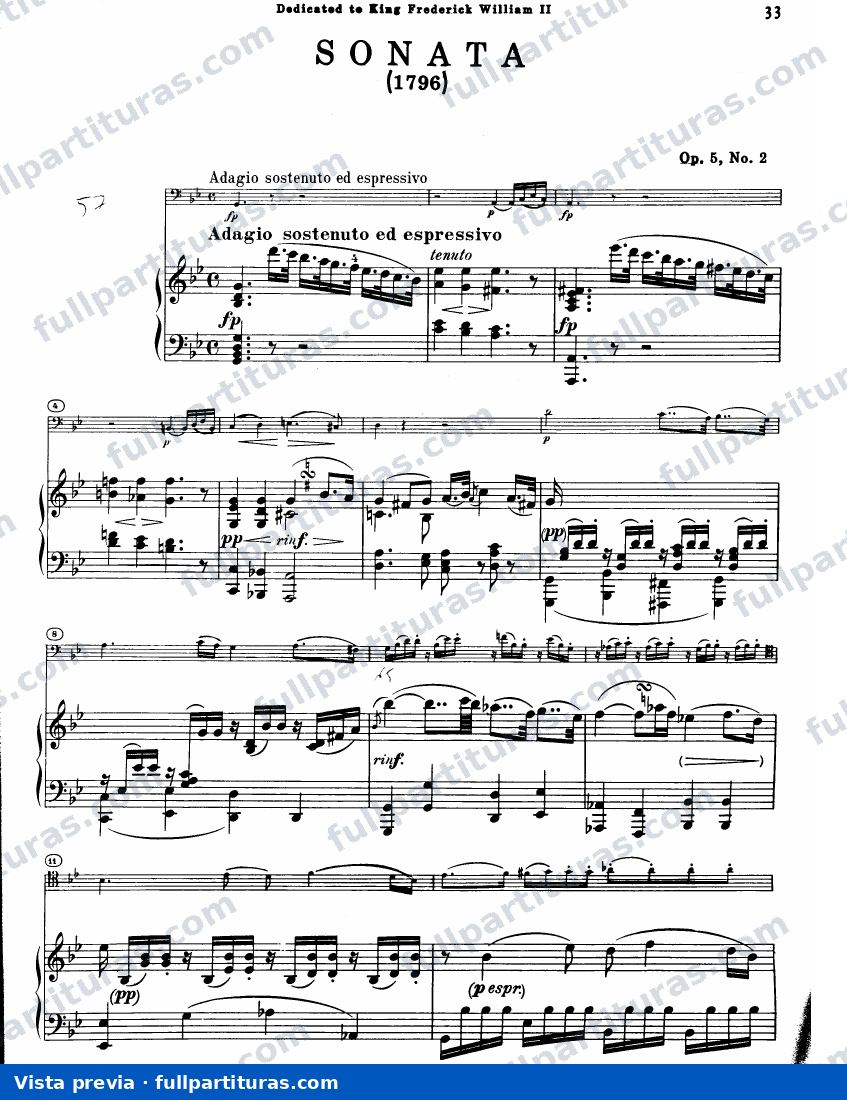 Sonata para Violoncello Nº 2 Op. 5 — preview