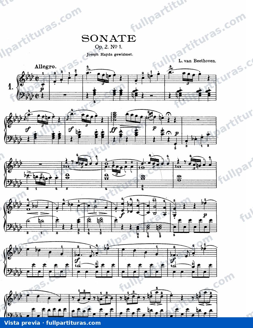 Sonatas para Piano: Op. 2, No. 1 — preview