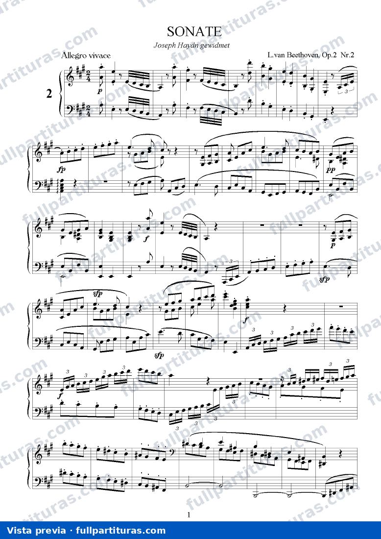 Sonatas para Piano: Op. 2, No. 2 — preview