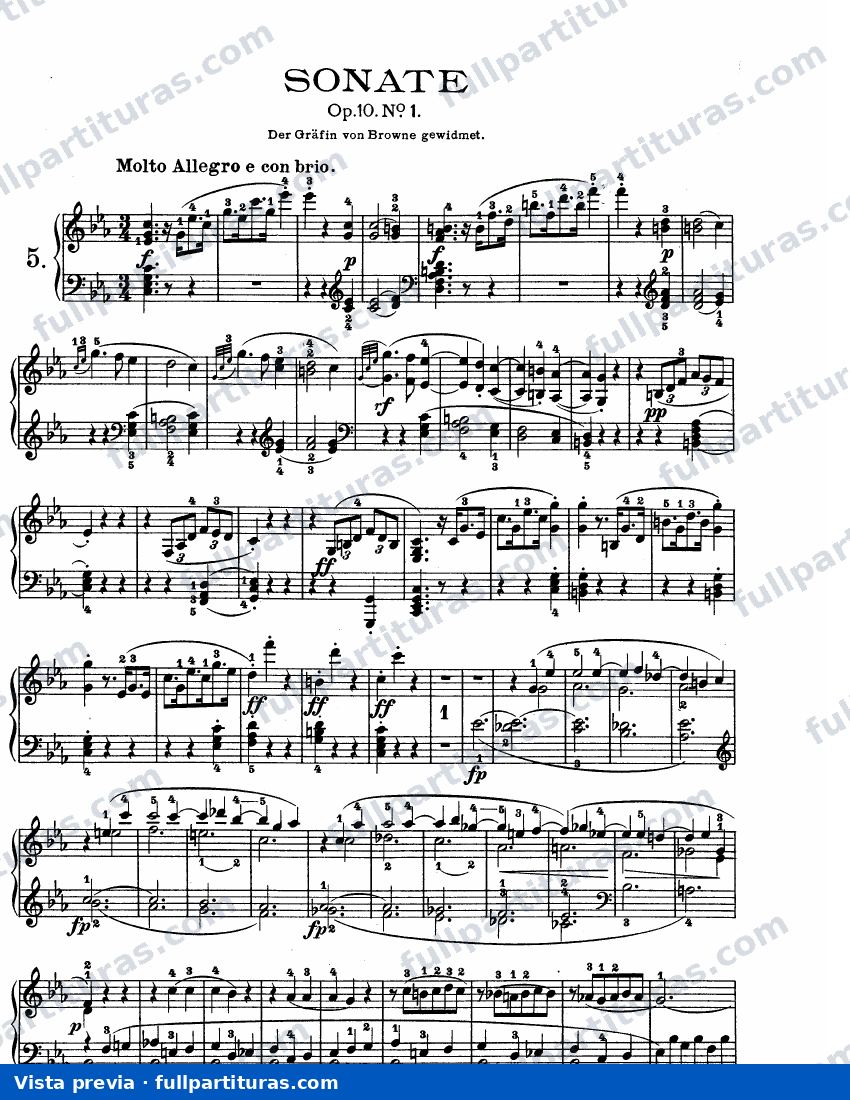 Sonatas para Piano: Op. 10, No. 1 — preview
