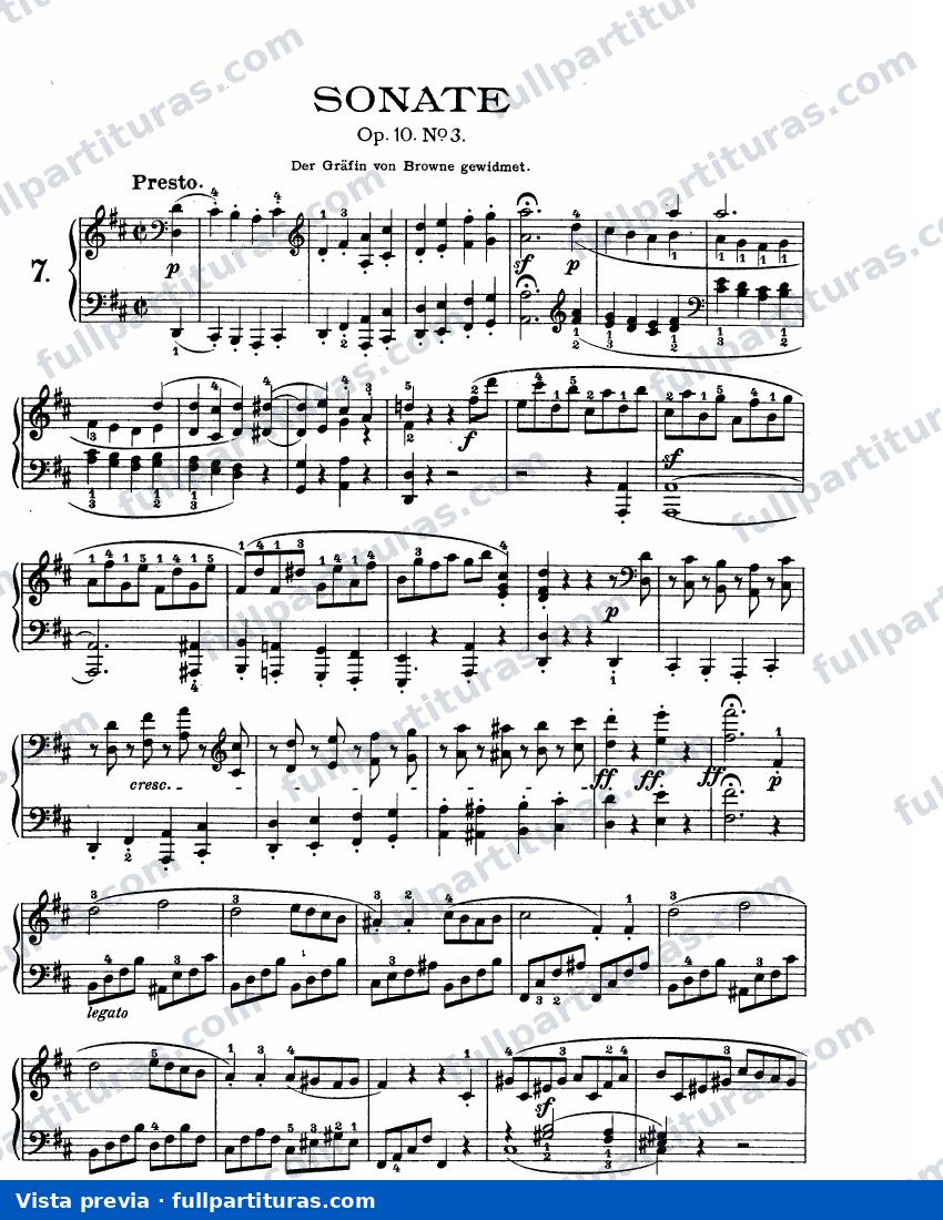 Sonatas para Piano: Op. 10, No. 3 — preview
