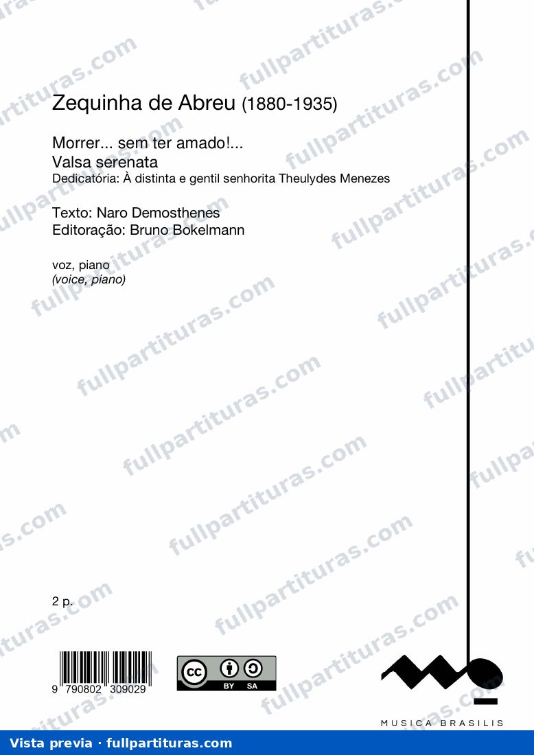 Morrer... sem ter amado!... (Piano) — preview