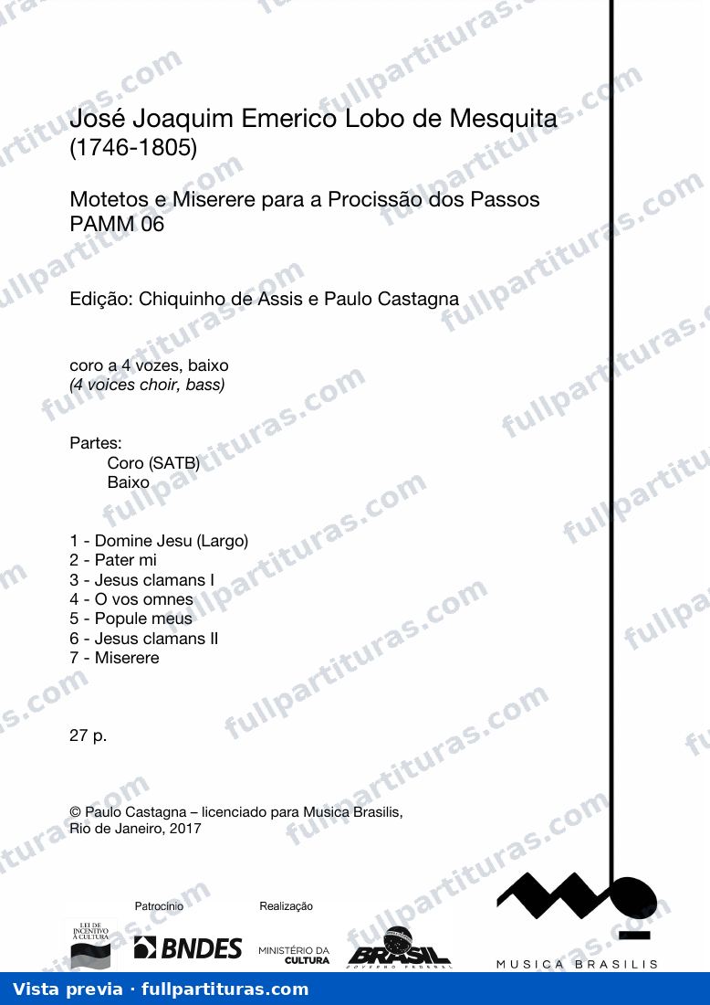 Motetos e Miserere para a Procissão dos Passos — preview