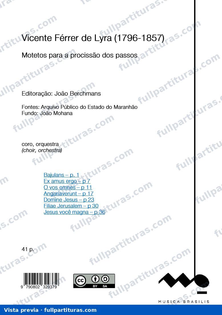 Motetos para a procissão dos passos — preview