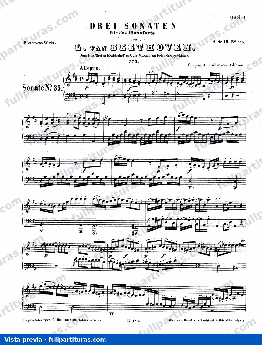 3 Sonatas WoO 47: Sonata in D major — preview