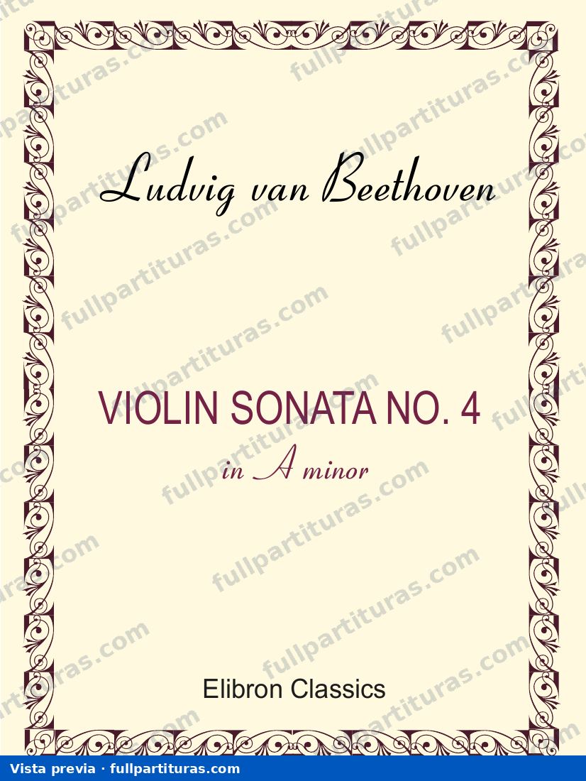 Sonata para Violín y Piano Nº 4 Op. 23 — preview
