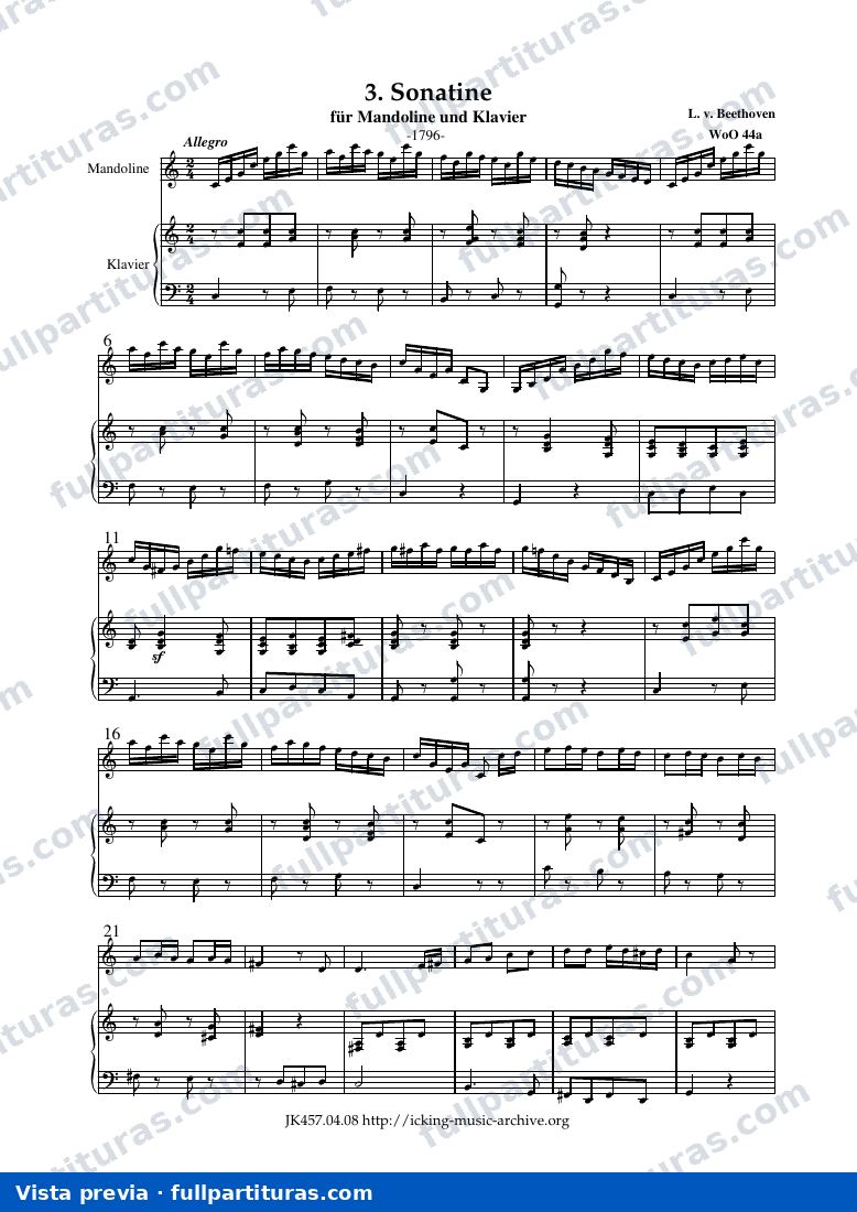 Sonatina para Mandolina y Piano - WoO 44a — preview