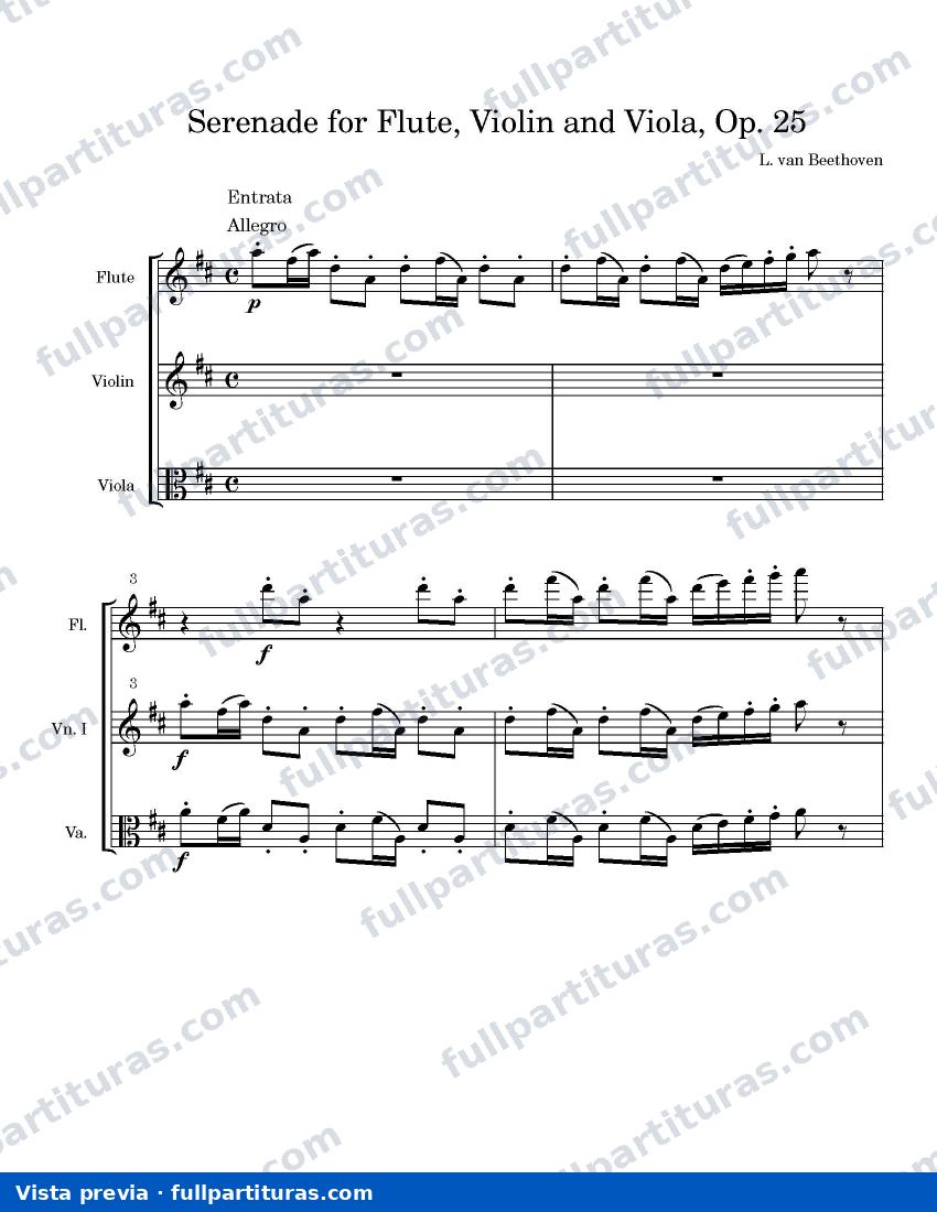 Trío para Flauta, Viola y Violín op. 25 — vista previa