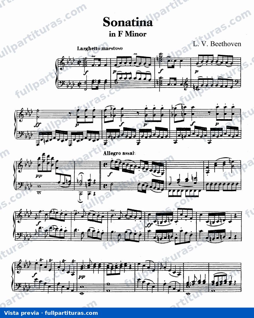Sonatina en F AnH 5 — vista previa