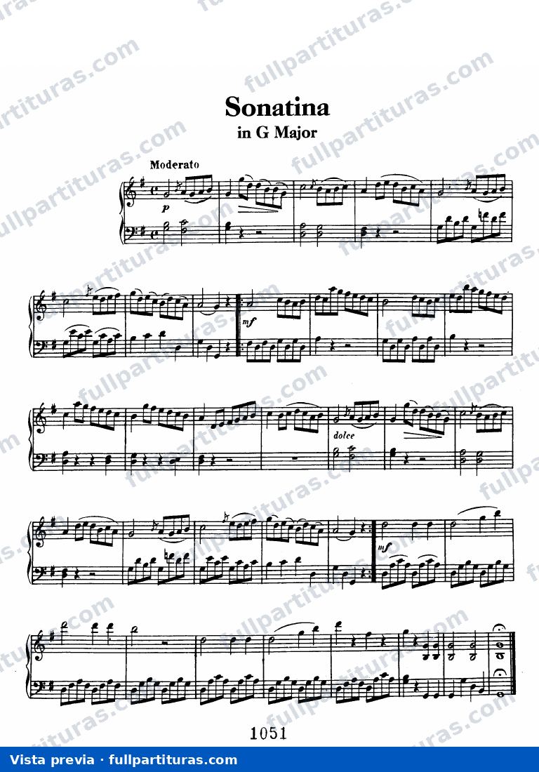 Sonatina in G AnH 5 — preview
