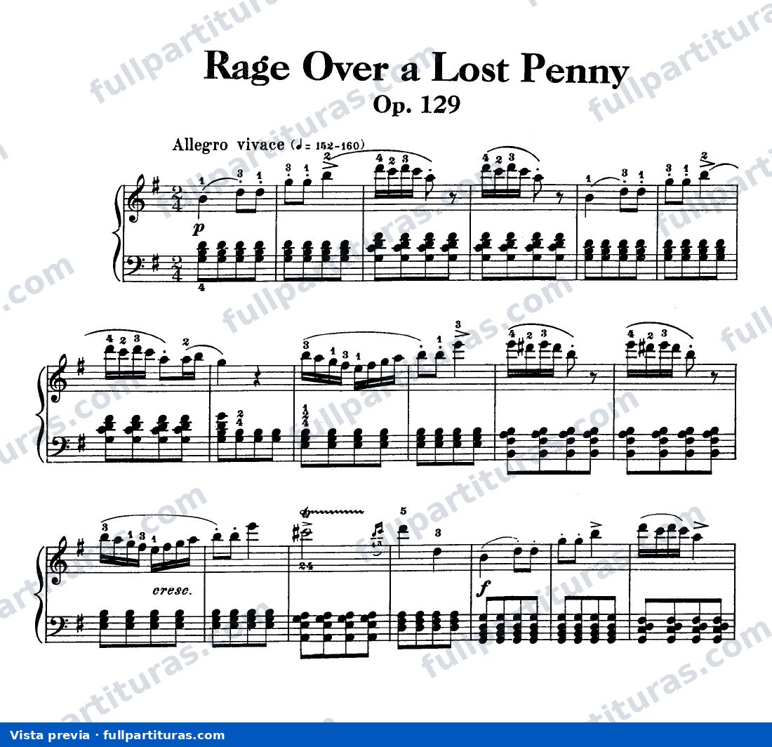 Rondo a Capriccio Op. 129 — preview