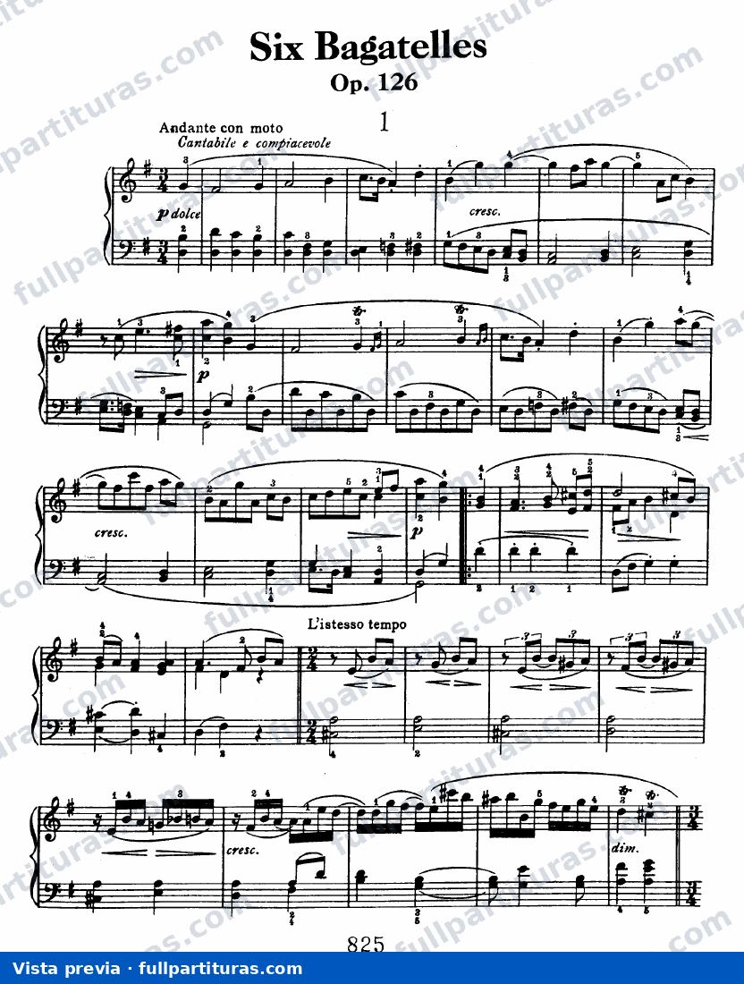 6 Bagatelles Op. 126 — preview