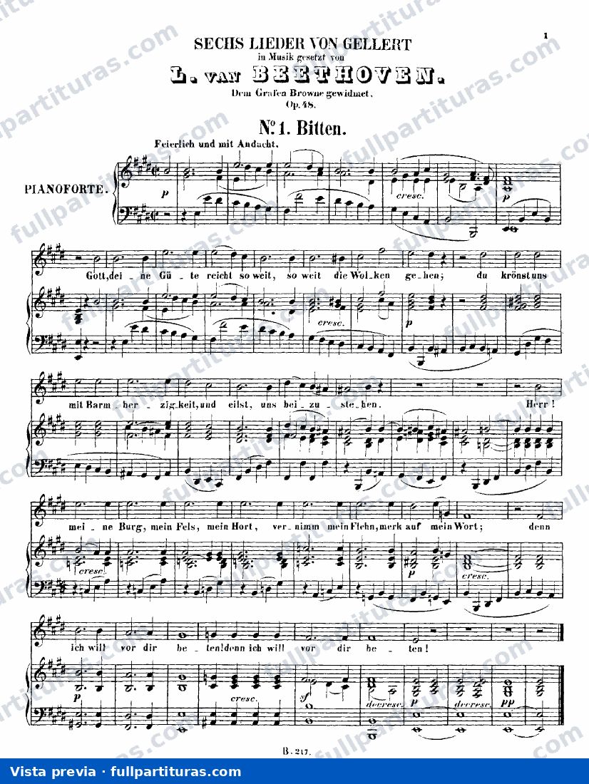 6 Lieder von Gellert, Op.48 — preview