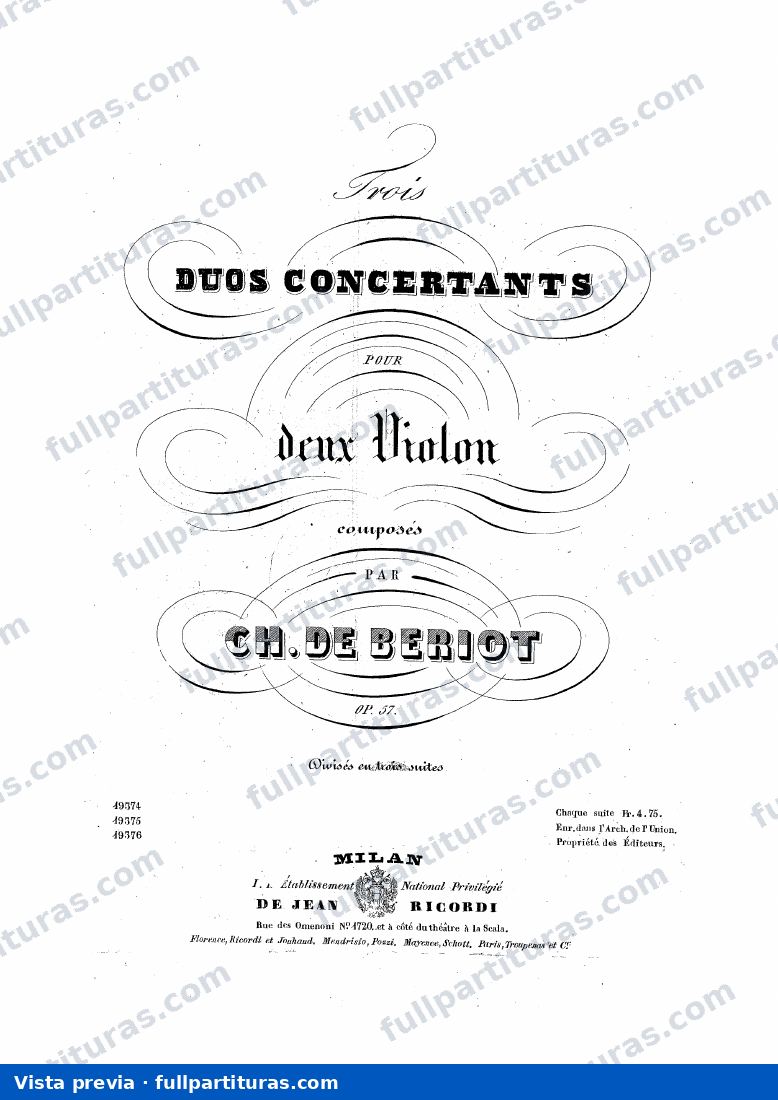 3 Dúos concertantes para dos violines — preview