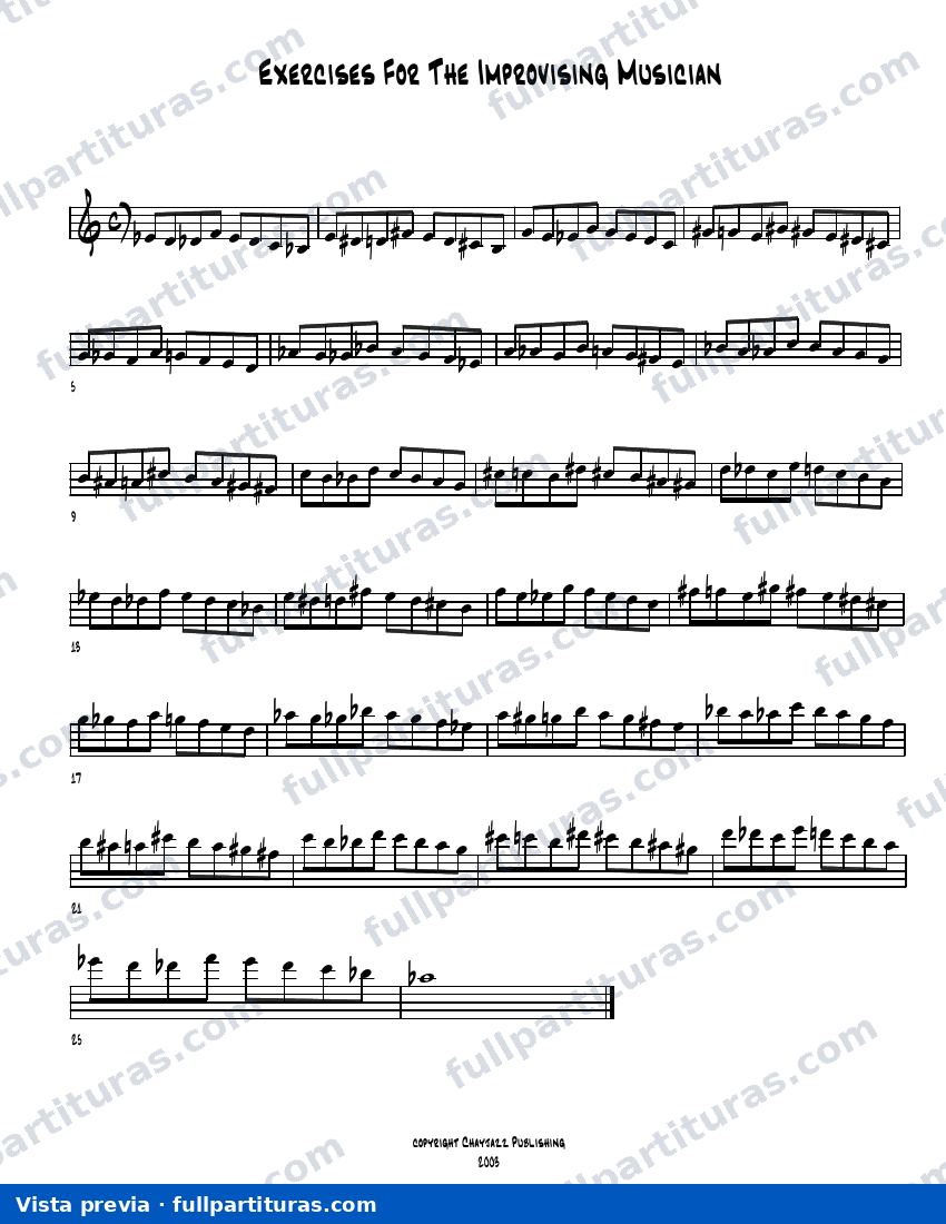 Ejercicios musicales de Jazz — vista previa