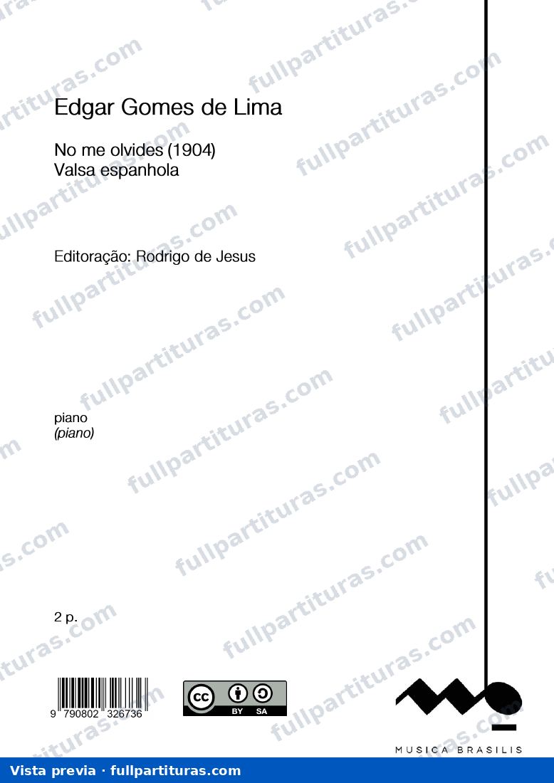 No me olvides — preview