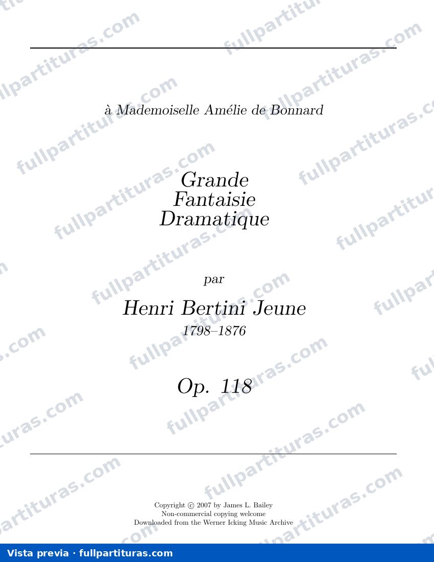 (LIBRO 2): Grande Fantaisie Dramatique, Op.118 — preview