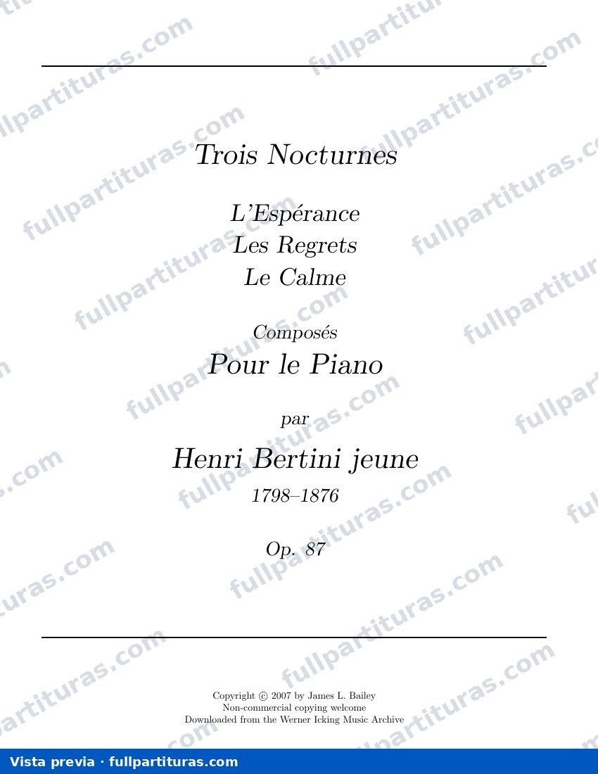 3 Nocturnes, Op.87 — preview