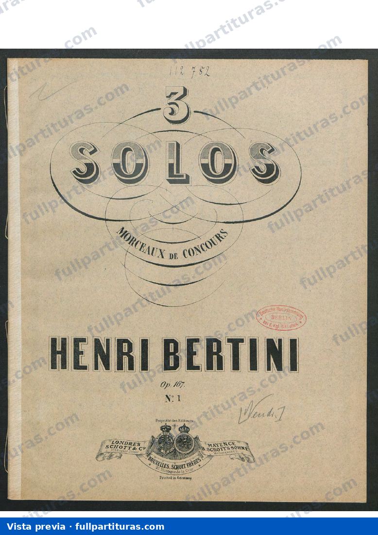 3 Solos de concours, Op.167 — preview