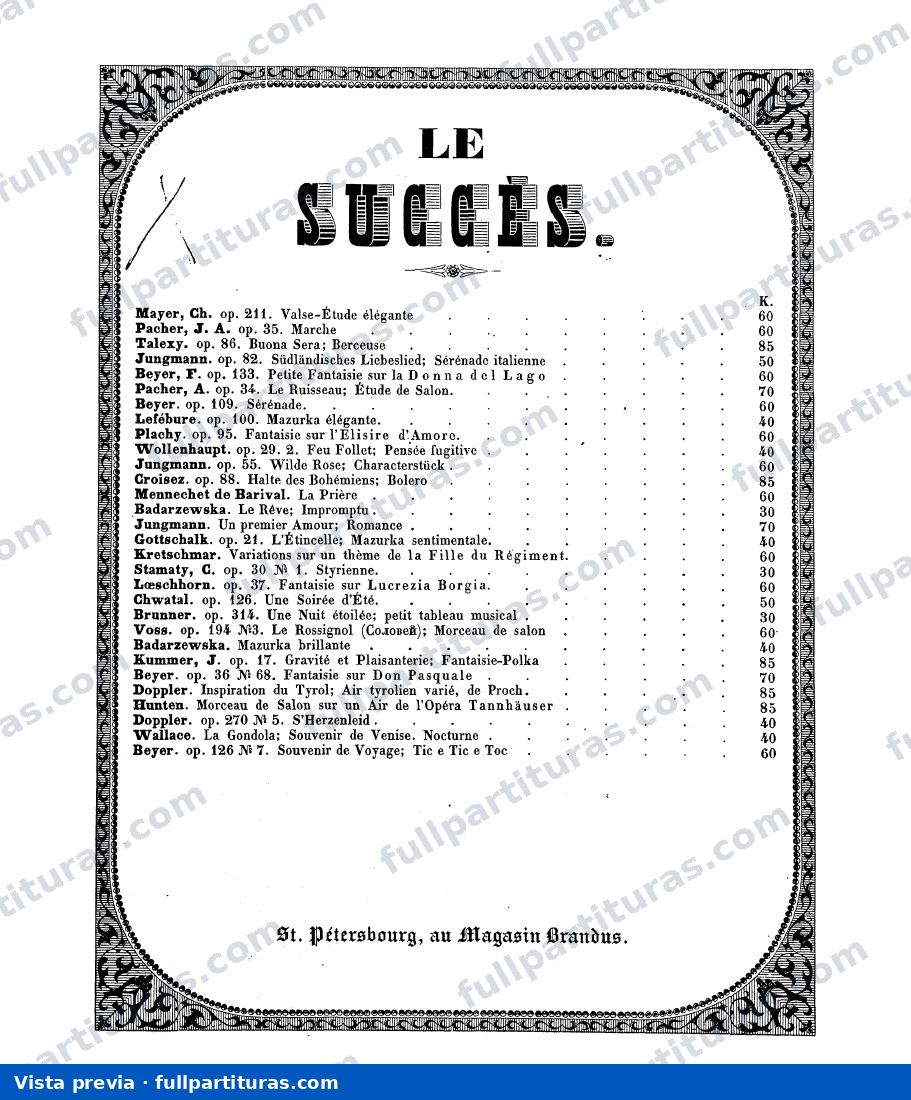 Souvenirs de voyage, Op.126 Tic e tic e toc — preview