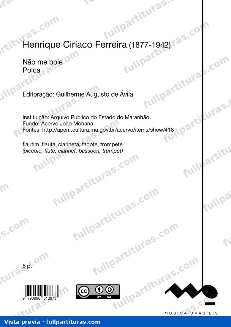 Não me bole — preview